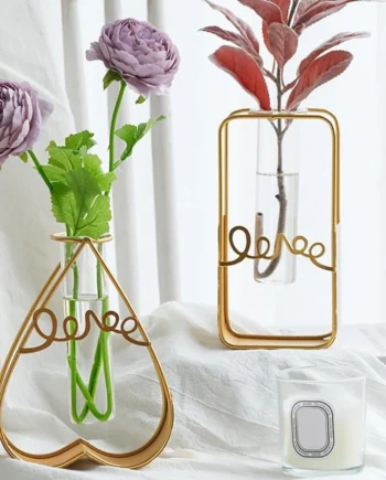 Vases Modern Home Decor Transparent Glass Vase Creative Test Tube Hydroponic Vase Home Decoration