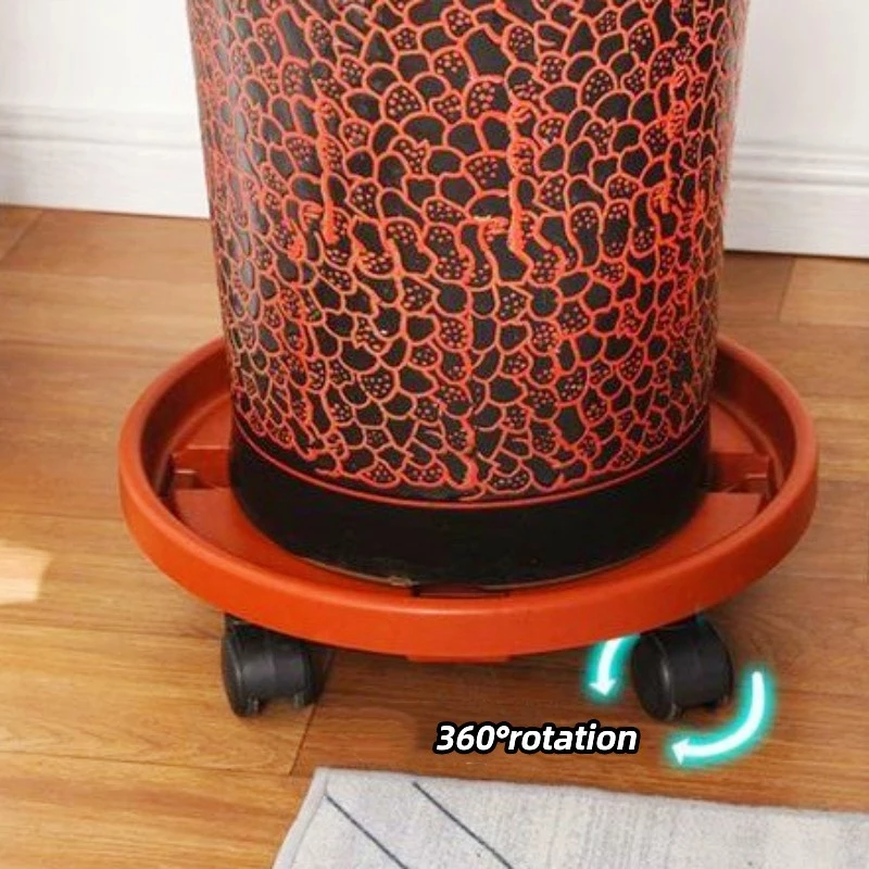 Universal Flowerpots Bottom Tray Moveable Wheels Heavy Duty Plastis Round Garden Plants
