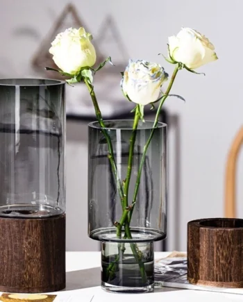 PlantList 🎍 Gardening Home Vase Flower Arrangement Optical Colored Glass Vase Decoration