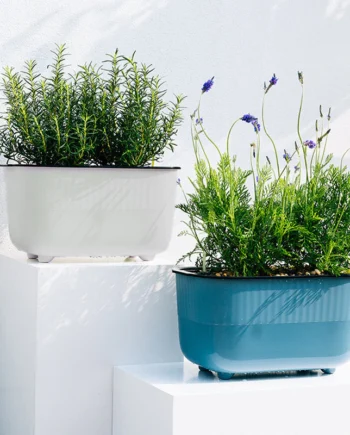 Rectangular Plastic Lazy Planting Pot Nordic Style Flower Pot Self Absorbing Plant Flowerpot Home Decor