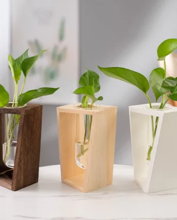 Straw Glass Flower Vase Japanese Flower Pot in the Nordic Contracted Creative Flower Basket