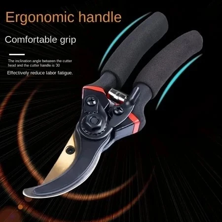 Gardening Pruning Shears with SK5 Steel Blade and Ergonomic Handles for Tree and Plant Trimming