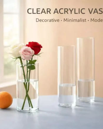 Clear Acrylic Flower Vase for Home Deco Hydroponic Plants