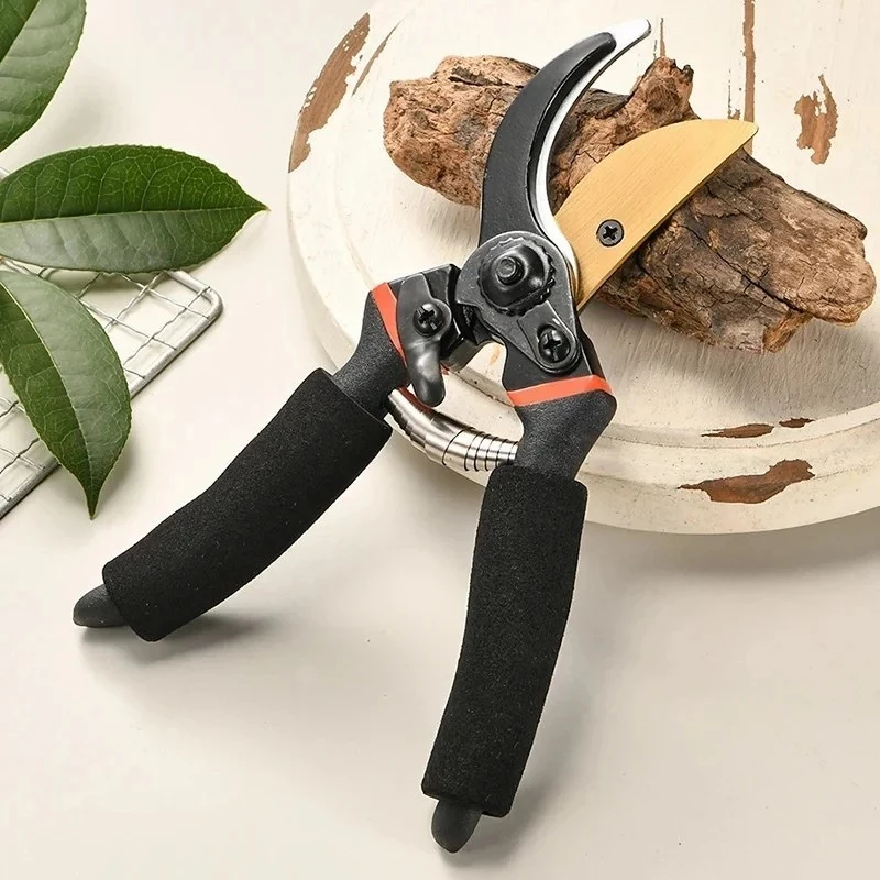Gardening Pruning Shears with SK5 Steel Blade and Ergonomic Handles for Tree and Plant Trimming