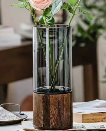 Gardening Home Vase Flower Arrangement Optical Colored Glass Vase Decoration