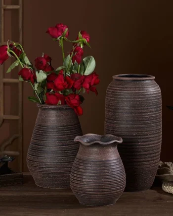 Crude Pottery Pot Vintage Vase, Living Room Decoration Flower Pot